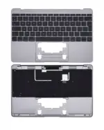 Carcasa Superioara Cu Tastatura (ISO UK) Si Microfon MacBook 12" A1534 (2016-2017) (Space Gray) - imagine 2