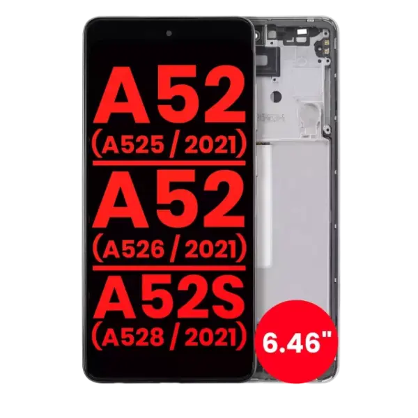 Ansamblu Display Samsung Galaxy A52 4G (A525 / 2021) / A52 5G (A526 / 2021) / A52S 5G (A528 / 2021) (6.46") AMPlus (Awesome White)