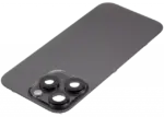 Capac Spate Sticla Cu Magnet MagSafe NFC Si Lanterna Telefon iPhone 16 Pro Aftermarket (Black Titanium) - imagine 5