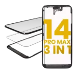 Sticla iPhone 14 Pro Max 3 in 1 (Sticla + OCA preinstalat + rama)