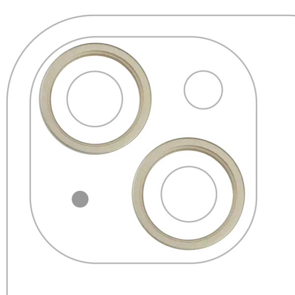 Inel Protectie Camera Spate iPhone 15 / 15 Plus (Yellow) (2 Piece Set)