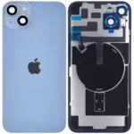 Capac Spate Sticla Cu Magnet MagSafe, NFC Si Lanterna Flex iPhone 14 Plus Genuine OEM (Blue) - imagine 2