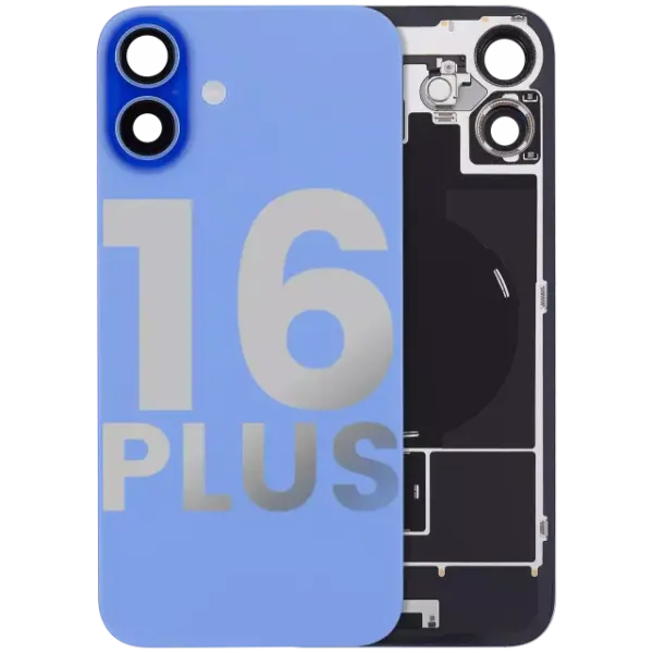 Capac Spate Sticla Cu Magnet MagSafe, NFC Si Lanterna Flex iPhone 16 Plus Pull B (Ultramarine)