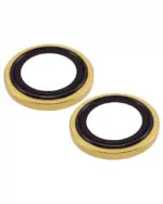 Sticla Protectie Camera iPhone 14 / 14 Plus – Clear Rings (Yellow) - imagine 4