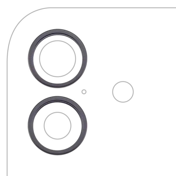 Inel Protectie Camera Spate iPhone 17 (Black) (2 Piece Set)