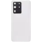 Capac Spate Sticla Cu Lentila Camera Samsung Galaxy S20 Ultra 5G (No Logo) AMPlus (Cloud White) - imagine 3