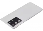 Capac Spate Sticla Cu Lentila Camera Samsung Galaxy S20 Ultra 5G (No Logo) AMPlus (Cloud White) - imagine 5