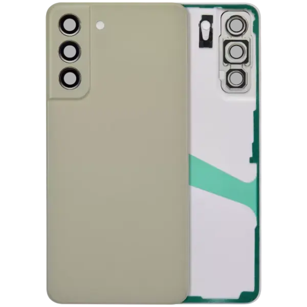 Capac Spate Sticla Cu Lentila Camera Samsung Galaxy S21 FE 5G (No Logo) AMPlus (Olive)