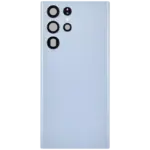 Capac Spate Sticla Cu Lentila Camera Samsung Galaxy S22 Ultra 5G (No Logo) AMPlus (Sky Blue) - imagine 3