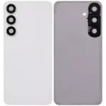 Capac Spate Sticla Cu Lentila Camera Samsung Galaxy S25 FE (No Logo) AMPlus (White) - imagine 2