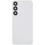 Capac Spate Sticla Cu Lentila Camera Samsung Galaxy S25 FE (No Logo) AMPlus (White) - imagine 3