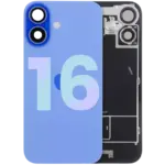 Capac Spate Sticla Cu Magnet MagSafe, NFC Si Lanterna Flex Telefon iPhone 16 Service Pack  (Ultramarine)
