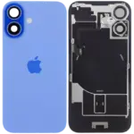 Capac Spate Sticla Cu Magnet MagSafe, NFC Si Lanterna Flex Telefon iPhone 16 Service Pack  (Ultramarine) - imagine 2