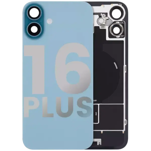 Capac Spate Sticla Cu Magnet MagSafe, NFC Si Lanterna Flex iPhone 16 Plus Pull:A (Teal)