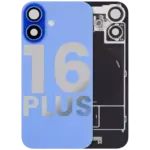 Capac Spate Sticla Cu Magnet MagSafe, NFC Si Lanterna Flex iPhone 16 Plus Pull:A (Ultramarine)