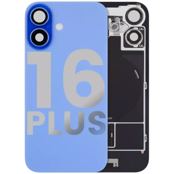 Capac Spate Sticla Cu Magnet MagSafe, NFC Si Lanterna Flex iPhone 16 Plus Pull:A (Ultramarine)