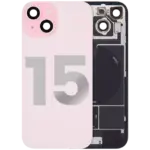 Capac Spate Sticla Cu Magnet MagSafe, NFC Si Lanterna Flex Telefon iPhone 15 Pull B (Pink)
