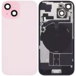 Capac Spate Sticla Cu Magnet MagSafe, NFC Si Lanterna Flex Telefon iPhone 15 Pull B (Pink) - imagine 2