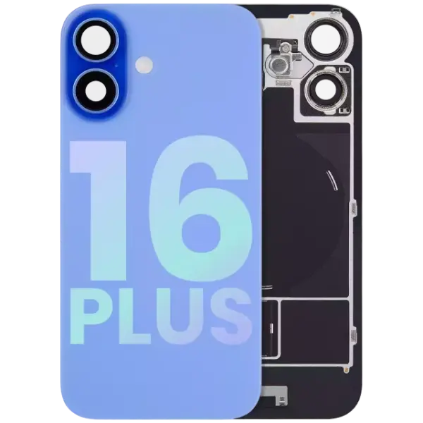 Capac Spate Sticla Cu Magnet MagSafe, NFC Si Lanterna Flex iPhone 16 Plus Service Pack (Ultramarine)