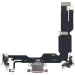 Cablu Flex Port Incarcare Cu Placa iPhone 15 Plus Original (Pink)