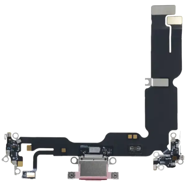 Cablu Flex Port Incarcare Cu Placa iPhone 15 Plus Original (Pink)