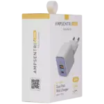 Incarcator De Priza 30W Cu Tehnologie GaN, 2 porturi (USB-C Si USB-A), Fast Charge AMPro (220V Euro) (Ultramarine) - imagine 8