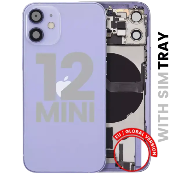 Carcasa Spate/Cablu Flex Port Incarcare iPhone 12 Mini Pull B (Purple)