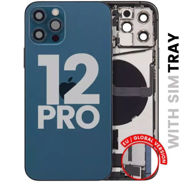 Carcasa Spate Cu Port Flex Incarcare Telefon iPhone 12 Pro Pull C (Pacific Blue)
