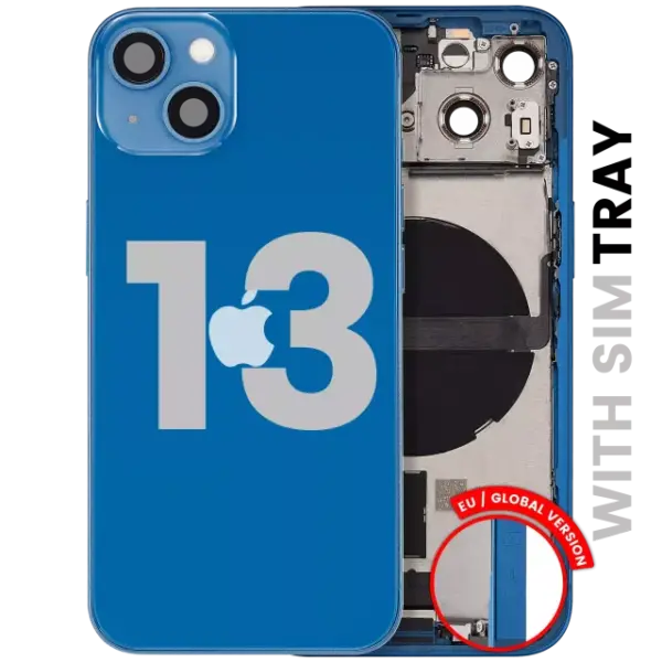 Carcasa Spate Cu Flex Port Incarcare iPhone 13 Pull C (Blue)