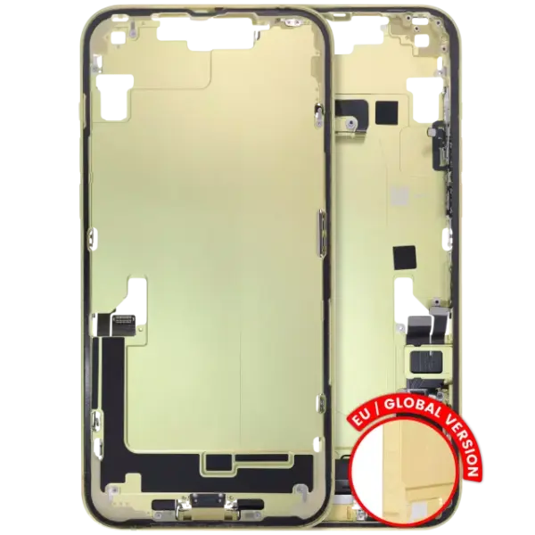 Carcasa Mijloc Mid-Frame Cu Flex Port Incarcare iPhone 14 Plus Pull A (Yellow)