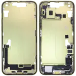 Carcasa Mijloc Mid-Frame Cu Flex Port Incarcare iPhone 14 Plus Pull A (Yellow) - imagine 2