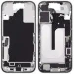 Carcasa Mijloc Mid-Frame Cu Flex Port Incarcare iPhone 16 Pull A (White) - imagine 2