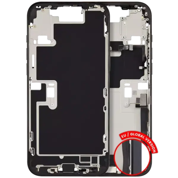 Carcasa Mijloc Mid-Frame Cu Flex Port Incarcare iPhone 16 Pro Max Pull B (Black Titanium)