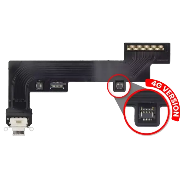 Cablu Flex Port Incarcare iPad Air 4 / iPad Air 5 (Cellular) AMPlus (White)