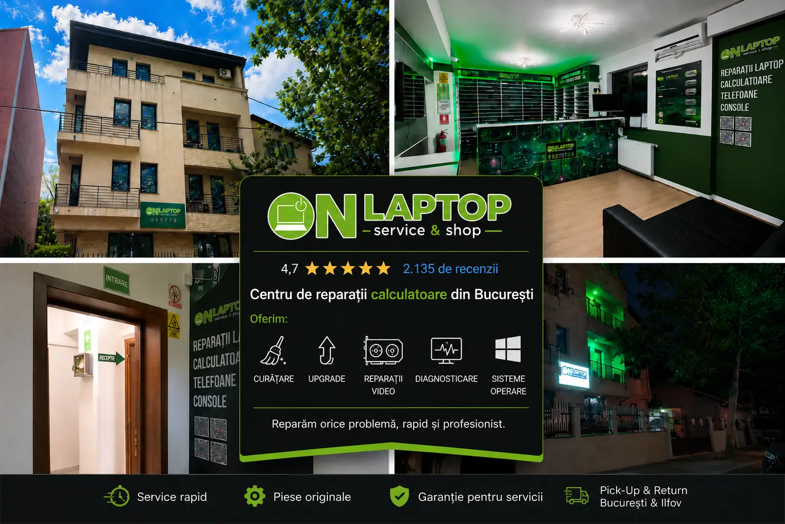 OnLaptop - Reparatii Calculatoare in Bucuresti cu Garantie