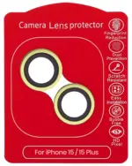 Sticla Protectie Camera iPhone 15 / 15 Plus – Clear Rings (yellow) - imagine 2