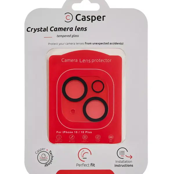 Oferte Black Friday Sticla Protectie Camera iPhone 15 / 15 Plus – Clear Rings (Crystal Full Cover)