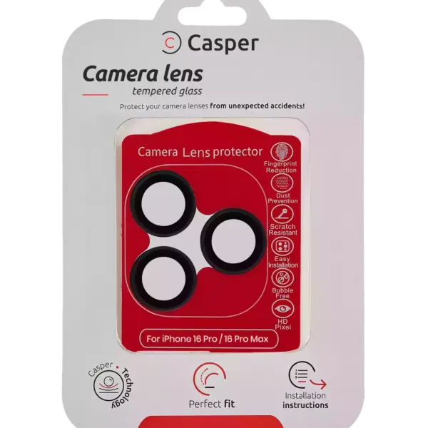 Oferte Black Friday Sticla Protectie Camera iPhone 16 Pro / 16 Pro Max – Clear Rings (Black Titanium) (Clear)