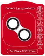 Sticla Protectie Camera iPhone 13 / 13 Mini – Clear Rings (Pink) - imagine 2