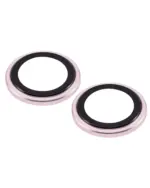 Sticla Protectie Camera iPhone 13 / 13 Mini – Clear Rings (Pink) - imagine 4