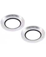 Sticla Protectie Camera iPhone 14 / 14 Plus – Clear Rings (Silver) - imagine 2
