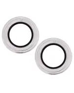 Sticla Protectie Camera iPhone 14 / 14 Plus – Clear Rings (Silver) - imagine 4