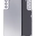Capac Spate Sticla Samsung Galaxy S21 Plus AMPlus (No Logo) (Phantom Silver)