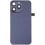 Capac Spate Sticla Cu Magnet MagSafe, NFC Si Lanterna iPhone 15 Pro Max Aftermarket (No Logo) (Blue Titanium) - imagine 3