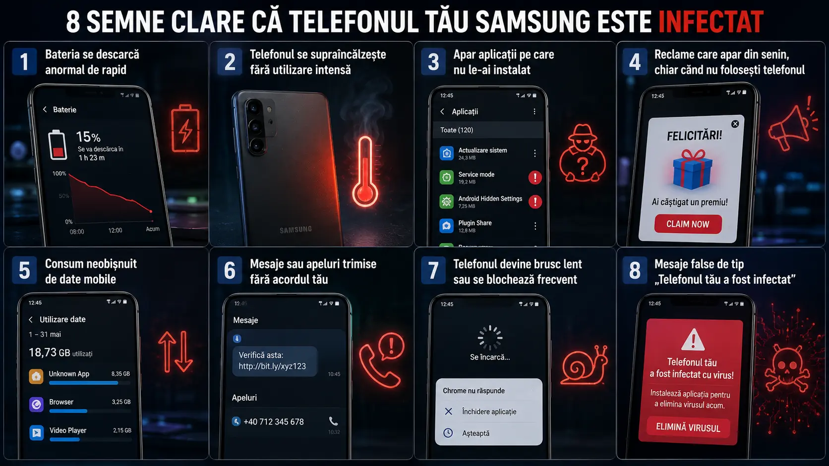 Virus telefon Samsung: semne că dispozitivul este infectat și ce poți face Virus telefon Samsung: semne că dispozitivul este infectat și ce poți face