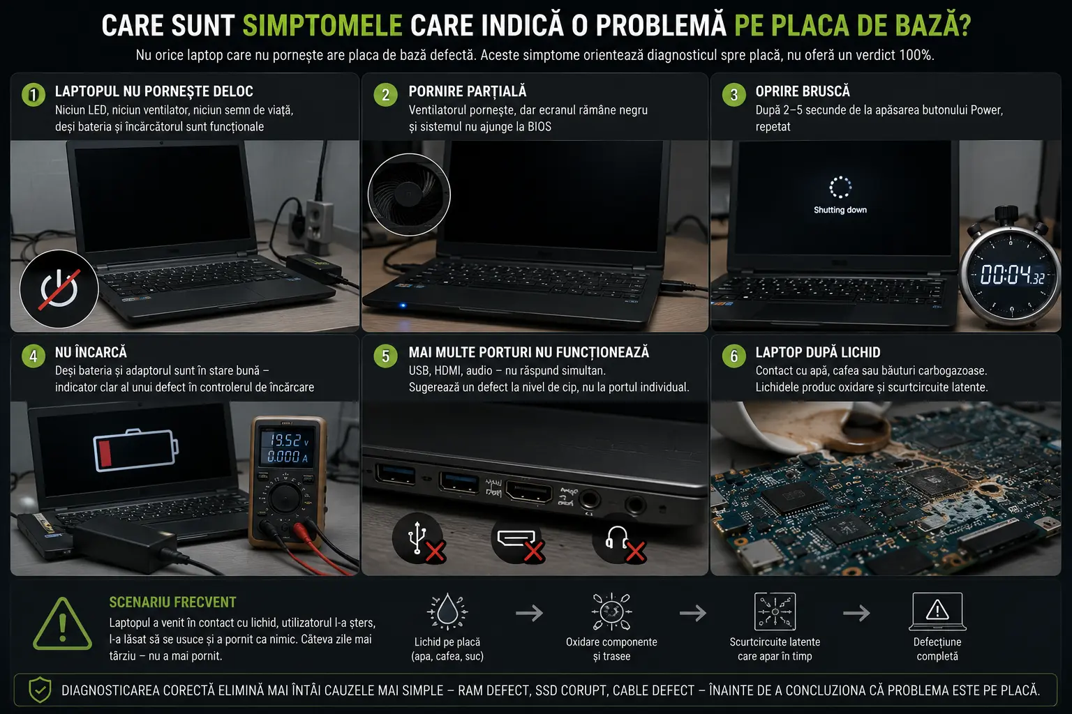 Cum se repară placa de bază a unui laptop într-un service profesionist? Etapele procesului de reparație Cum se repară placa de bază a unui laptop într-un service profesionist? Etapele procesului de reparație