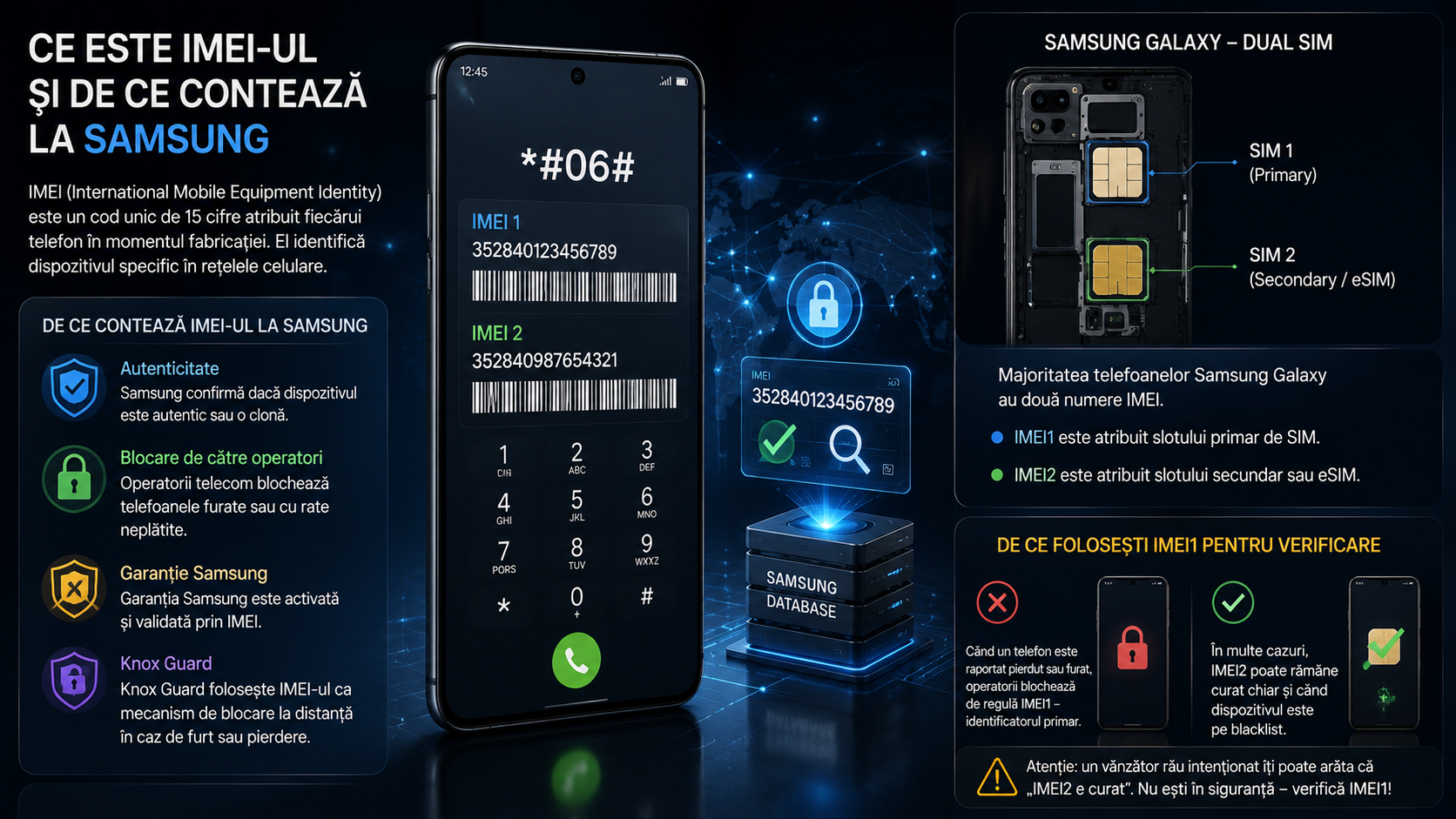 Verificare IMEI Samsung: cum afli dacă telefonul este original și în regulă Verificare IMEI Samsung: cum afli dacă telefonul este original și în regulă
