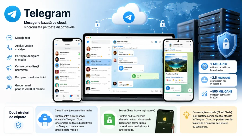 Ce este Telegram, la ce îl folosești și care sunt diferențele dintre Telegram și WhatsApp Ce este Telegram, la ce îl folosești și care sunt diferențele dintre Telegram și WhatsApp