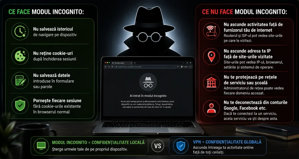 Cum intri pe telefon sau laptop în Incognito Mode? Ghid pentru principalele browsere Cum intri pe telefon sau laptop în Incognito Mode? Ghid pentru principalele browsere