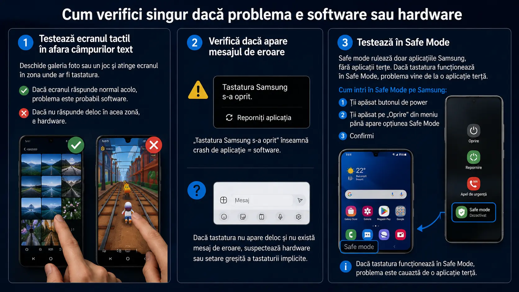 Tastatura telefonului Samsung nu funcționează? Cauze și soluții pentru rezolvarea problemei Tastatura telefonului Samsung nu funcționează? Cauze și soluții pentru rezolvarea problemei